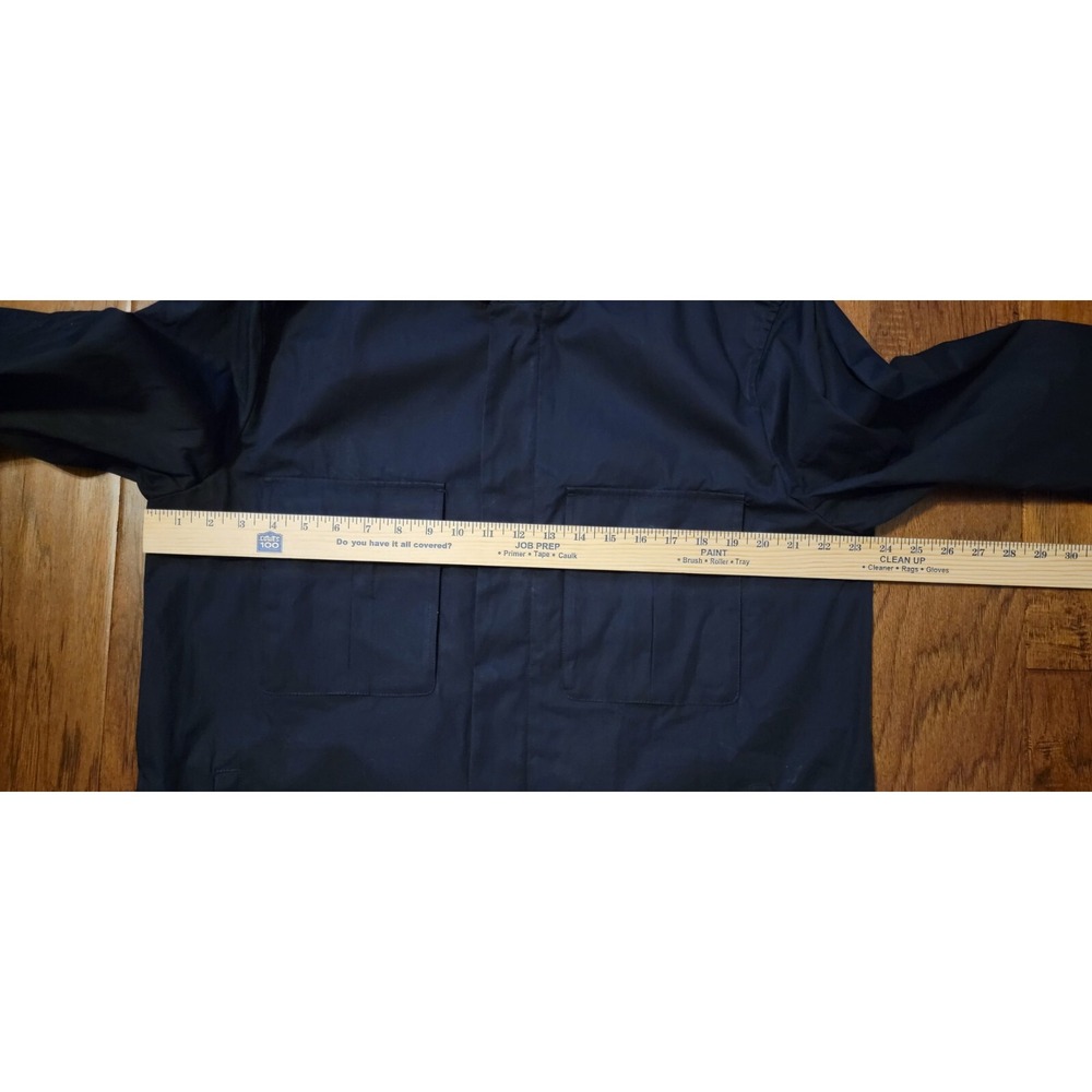 Theory Men's Eclipse Full Zip Over Shirt‎ Jacket men Sz XL Blue Side Pockets - Picture 5 of 9
